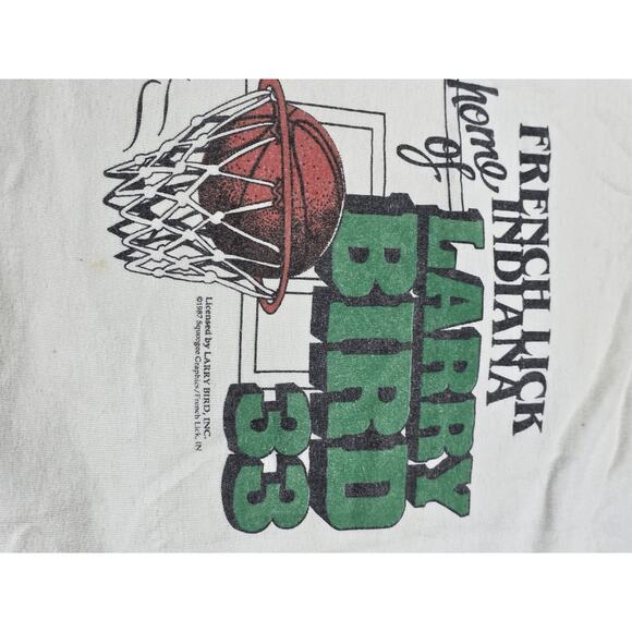 Larry Bird French Lick Indiana 1987 Hanes T-Shirt Lg - Picture 4 of 5